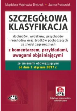 Szczegółowa klasyfikacja dochodów wydatków przychodów i rozchodów 2017