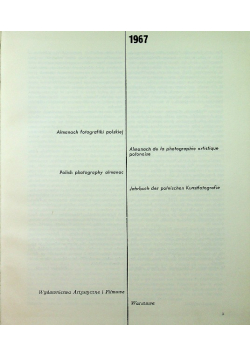 Almanach fotografiki polskiej 1967