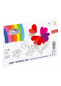 Blok techniczny kolorowy A3/8K FIORELLO