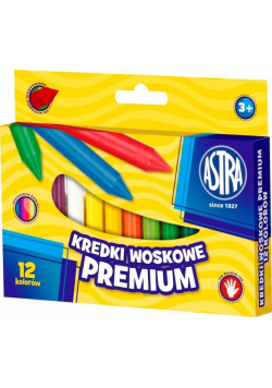 Kredki woskowe Premium 12 kolorów bls ASTRA