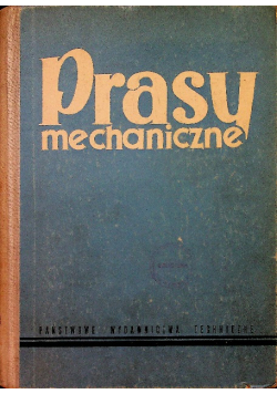 Prasy mechaniczne