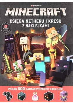 Minecraft Księga Netheru i kresu z naklejkami