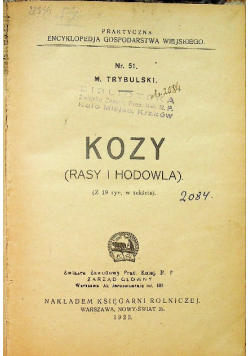 Kozy Rasy i Hodowla 1923 r.