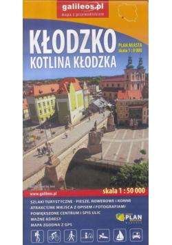 Plan miasta - Kłodzko. Kotlina Kłodzka 1:8 000