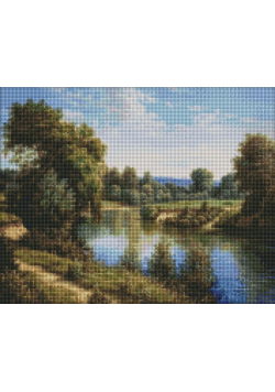 Diamentowa mozaika - Letni pejzaż 40x50cm