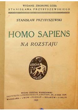 Homo Sapiens na rozstaju 1923 r.