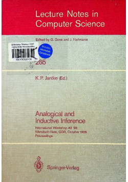 Analogical and Inductive Innference