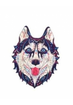 Puzzle drewniane eko 73 Śnieżny husky A4