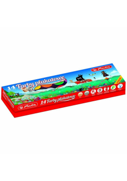 Farby plakatowe szkolne 14 kolorów x 20ml