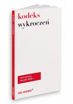 Kodeks wykroczeń 10.01.2020