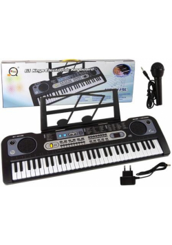 Keyboard z mikrofonem czarny