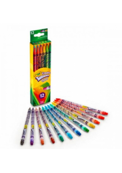 Kredki ołówkowe z gumką wykręcane 12 kol CRAYOLA