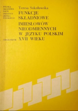 Funkcje składniowe imiesłowów nieodmiennych