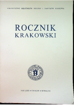 Rocznik Krakowski Tom LXIII