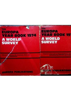 The Europa Year Book 1974  Volume 1 and 2