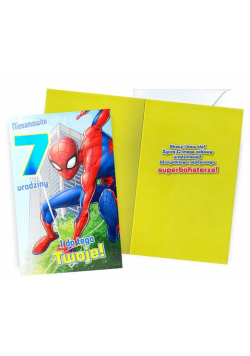Karnet Urodziny 7 Spider-Man