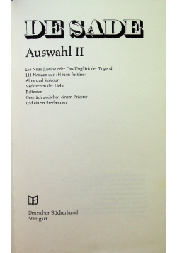 De sade auswahl II