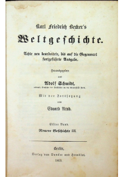 Karl Friedrich Becker' s Weltgeschichte 11-12 1863 r.
