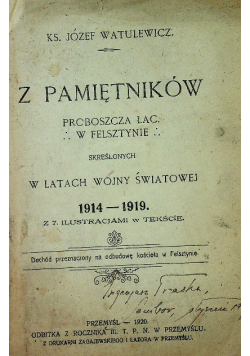 Z pamiętników 1920 r.