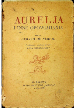 Aurelja i inne opowiadania 1929 r.