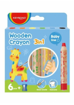 Kredki świecowe Colorix jumbo 3w1 6 kolorów