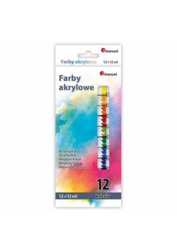 Farby akrylowe 12 kolorów