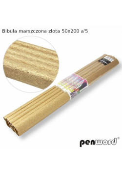 Bibuła marszczona złota 50x200 (5szt)