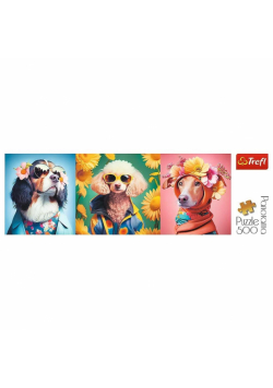 Puzzle 500 Panorama Pokaz mody psia edycja TREFL