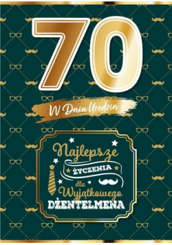 Karnet Urodziny 70 dla niego