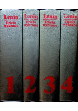 Lenin Dzieła wybrane tom 1 do 4