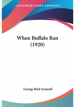 When Buffalo Ran (1920)