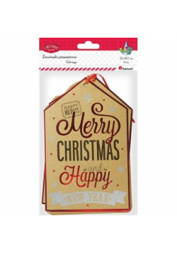 Zawieszki prezentowe Merry Christmas 6szt
