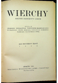 Rocznik Wierchy 1954