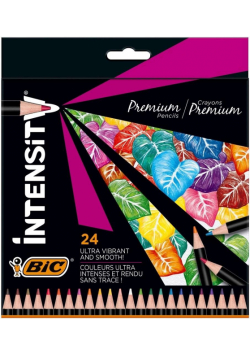 Kredki ołówkowe Intensity Premium 24 kolory BIC