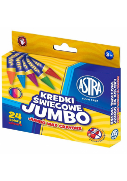 Kredki świecowe Jumbo 24 kolory ASTRA