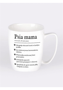 Kubek ceramiczny biały Psia mama
