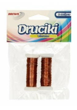 Druciki florystyczne miedziane 20m 2szt