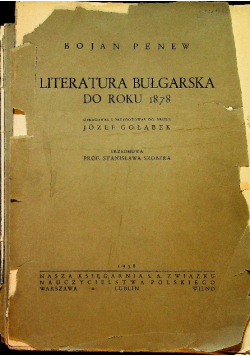 Literatura Bułgarska do roku 1878 r