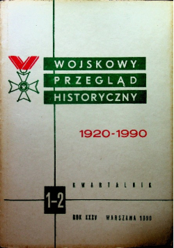 Wojskowy przegląd historyczny nr 1 - 2 1920-1990