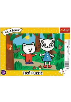 Puzzle ramkowe 15 Kicia Kocia w lesie TREFL