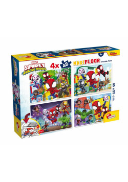 Puzzle podłogowe dwustronne Maxi 4x48 Spidey
