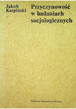 Przyczynowość w badaniach socjologicznych