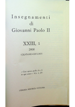 Insegnamenti di Giovanni Paolo II tom XIII część  I