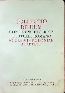 Collectio Rituum Continens Excerpta e Rituali Romano