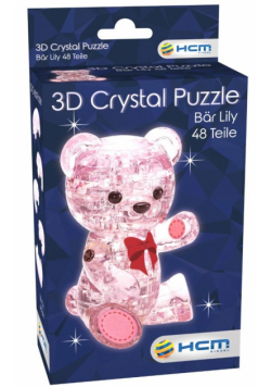 Crystal puzzle Miś Lily różowy