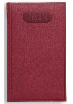 Kalendarz 2024 tygodniowy Print - bordowy