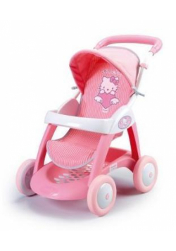 Spacerówka z daszkiem - Hello Kitty jasny