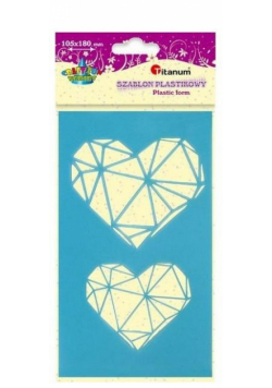 Szablon plastikowy 105x180mm serca mix