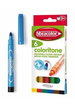 Pisaki Coloritone 6 kolorów FIBRACOLOR