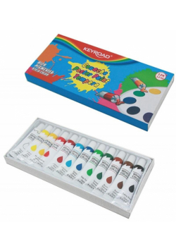 Farby tempera 12x12ml 12 kolorów
